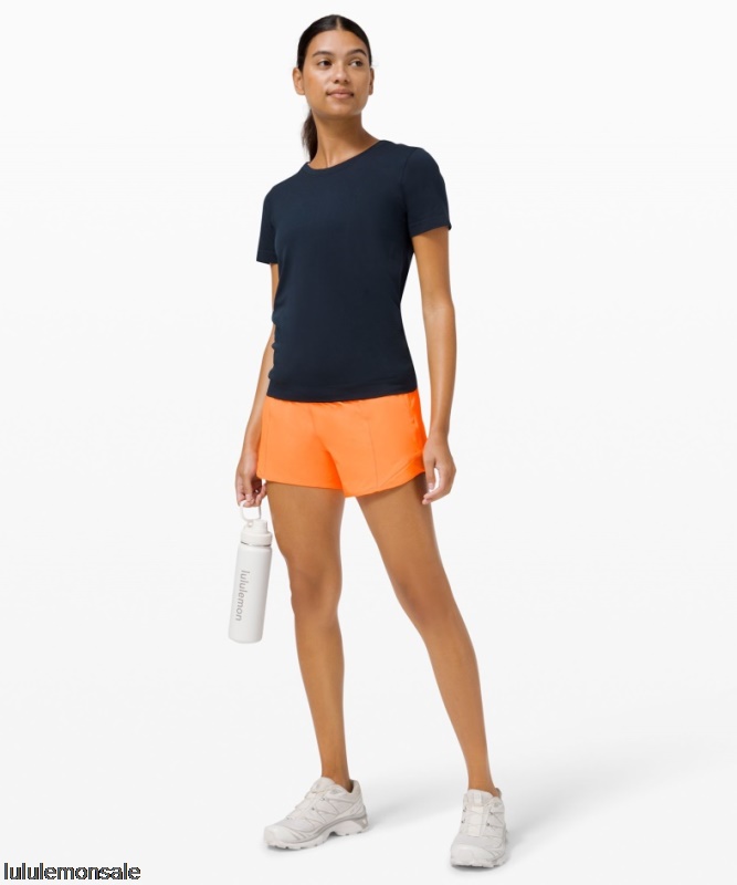 Lululemon Damen DELULU268 | Lululemon Deutschland Highlight Orange Hotty Hot High-rise Lined Short 4